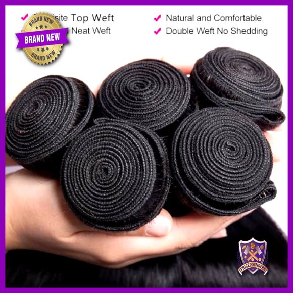 10A Brazilian Straight Human Hair Weave 3 Bundles 16-20 Inch